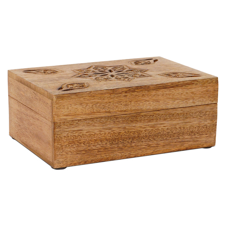 Serena Wooden Handmade Box in Light Burnt (Large)