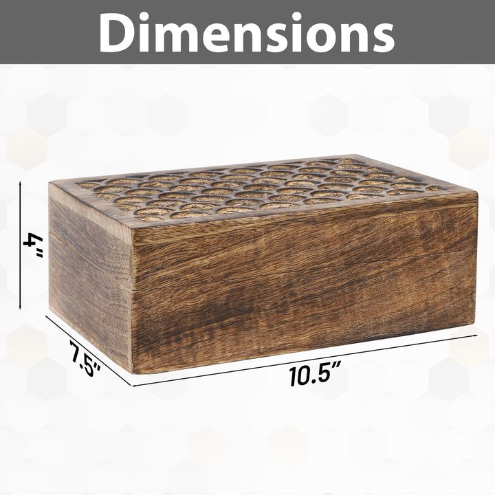 Carved Scallop Boxes in Medium Burnt