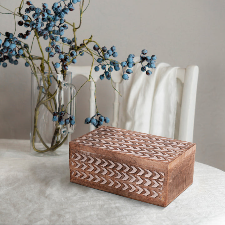 Arrow Boxes in Light Burnt over White