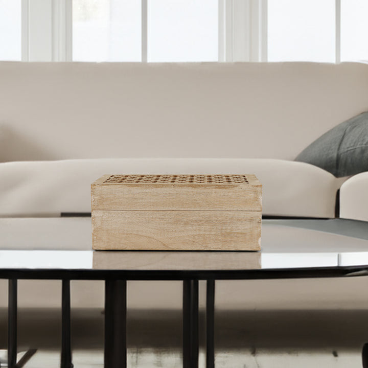 Trellis Wooden Handmade Boxes in Whitewash (X-Large)