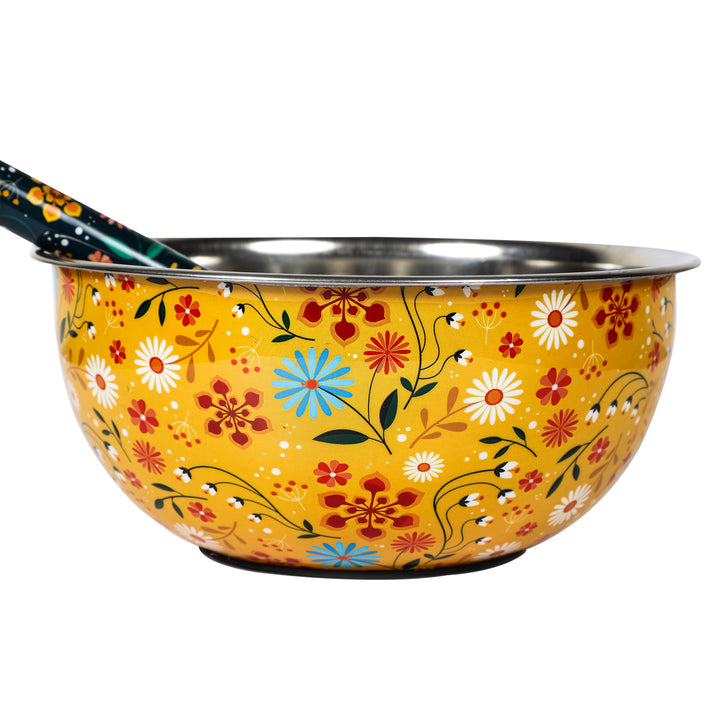 Sunburst Bloom Bowl & Whisk Set