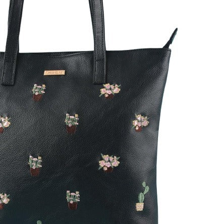 Embroidered Savanna Tote Bag