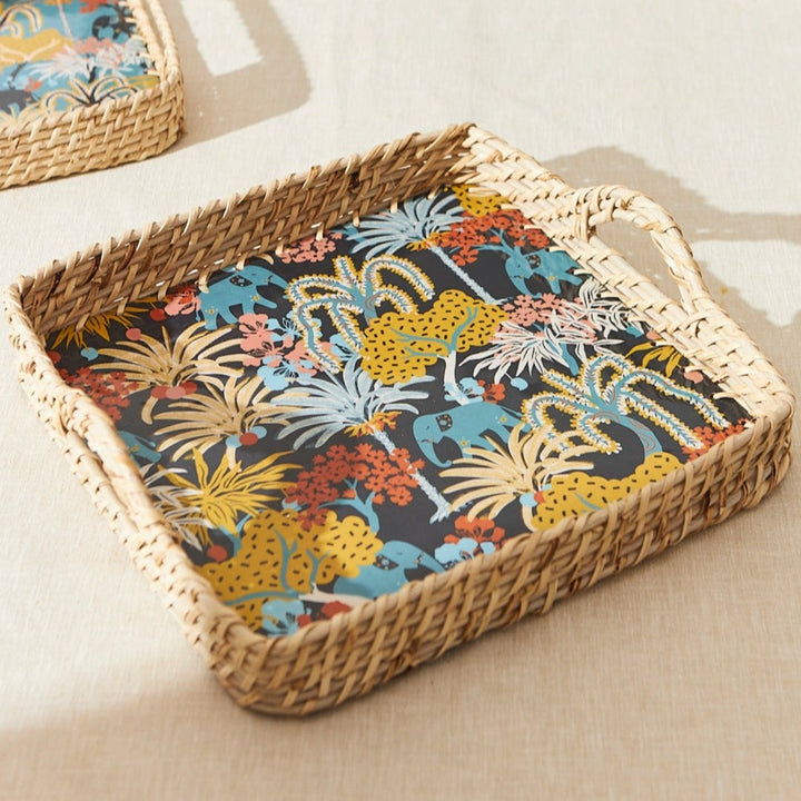 Mela BOHO Jungle Drama Jute Tray