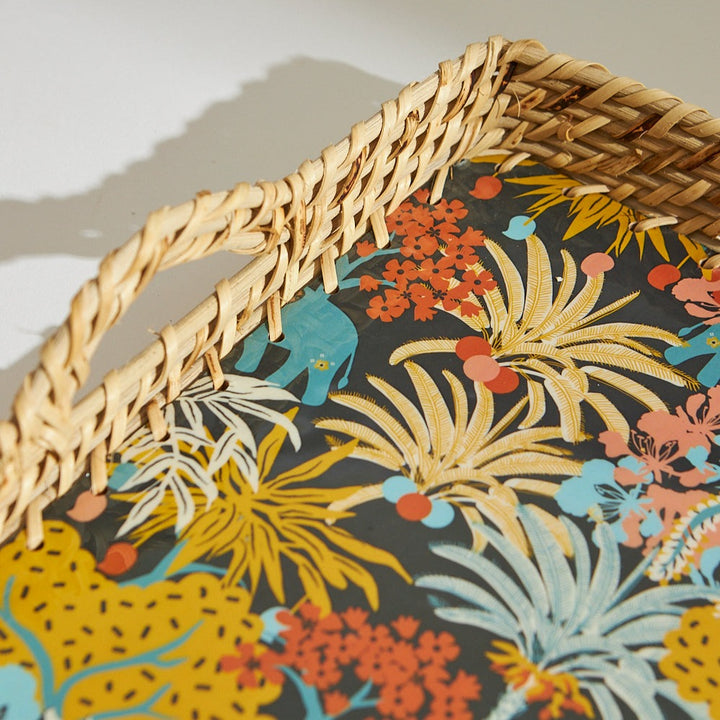 Mela BOHO Jungle Drama Jute Tray