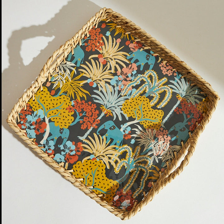 Mela BOHO Jungle Drama Jute Tray