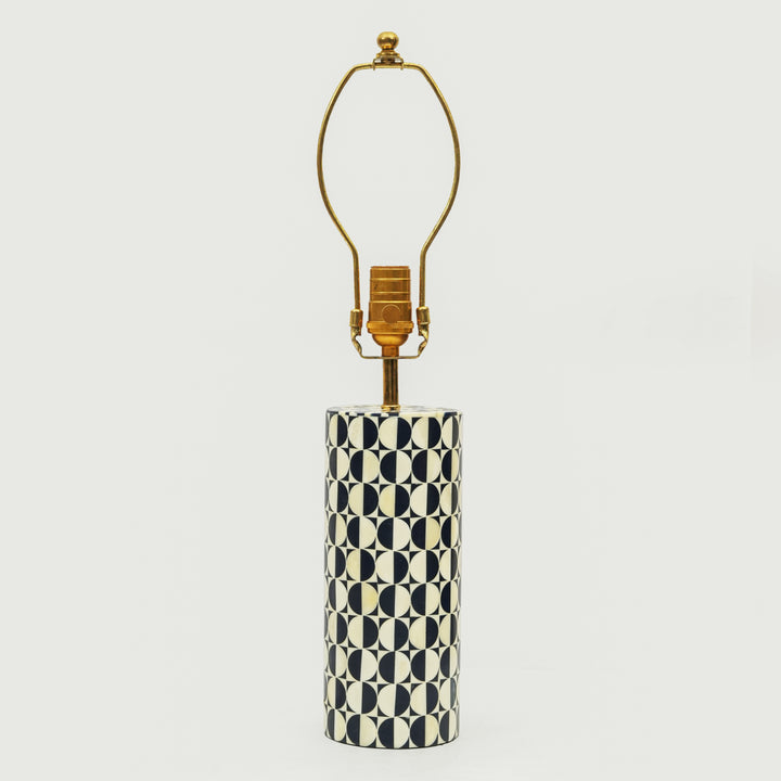 Geo Inlay Blue Table Lamp