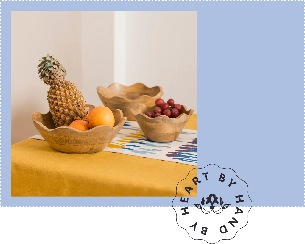 Scallop Wooden Bowl