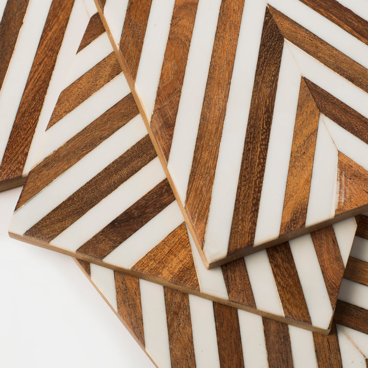 Marquewood Chevron Coasters