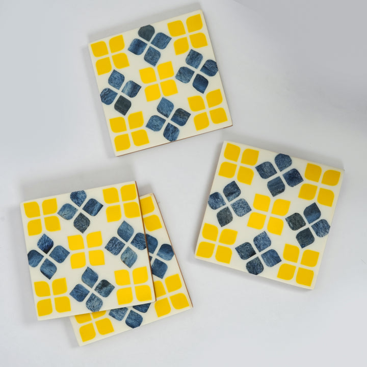 Marigold Mosaic Inlay Coasters