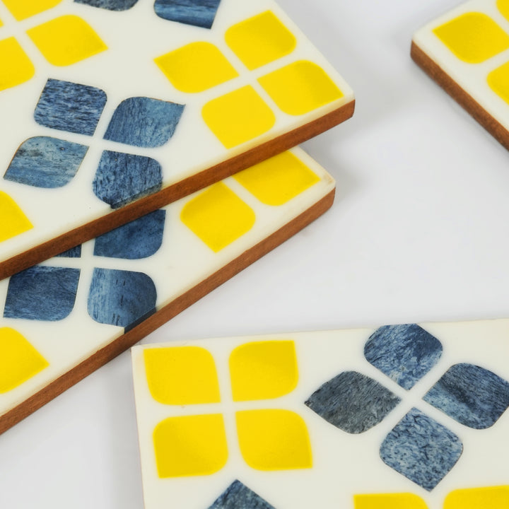 Marigold Mosaic Inlay Coasters