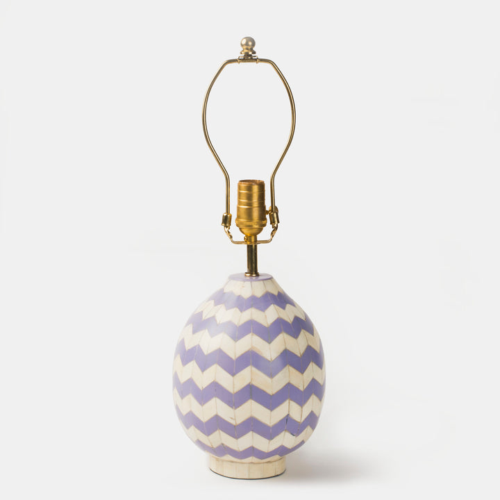 Lilac Herringbone Table Lamp