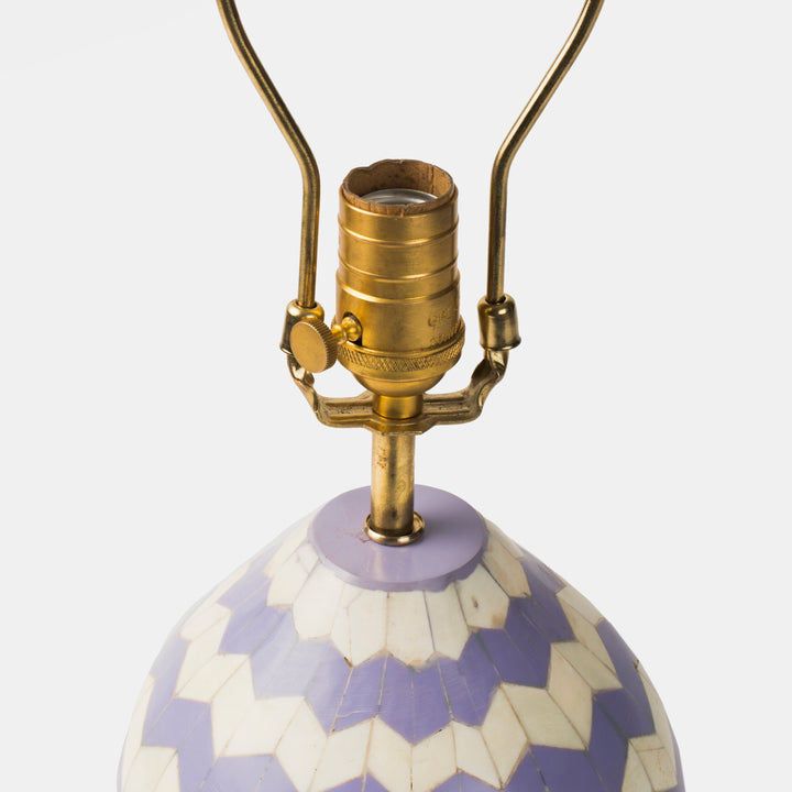 Lilac Herringbone Table Lamp