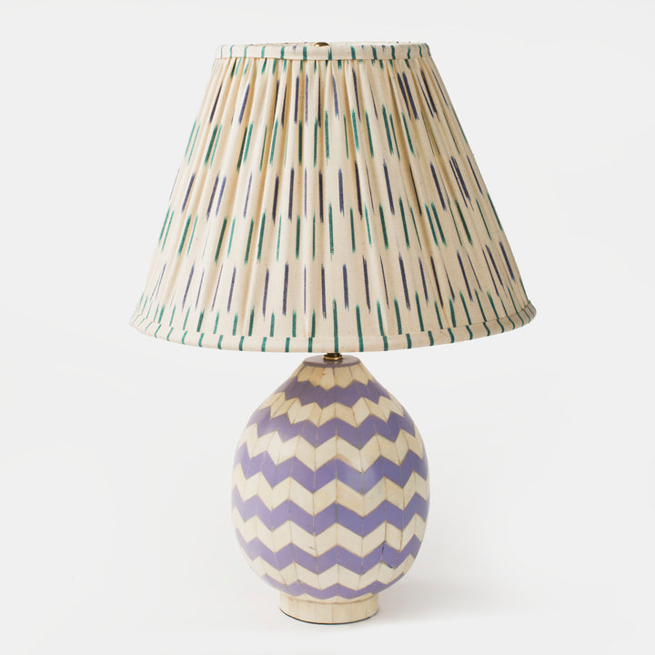 Lilac Herringbone Table Lamp