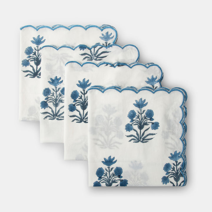 Azure Handblocked Napkin Set