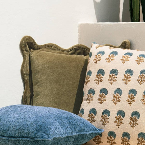 Buta Blockprint Pillow Cover