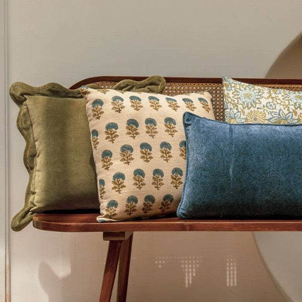 Buta Blockprint Pillow Cover