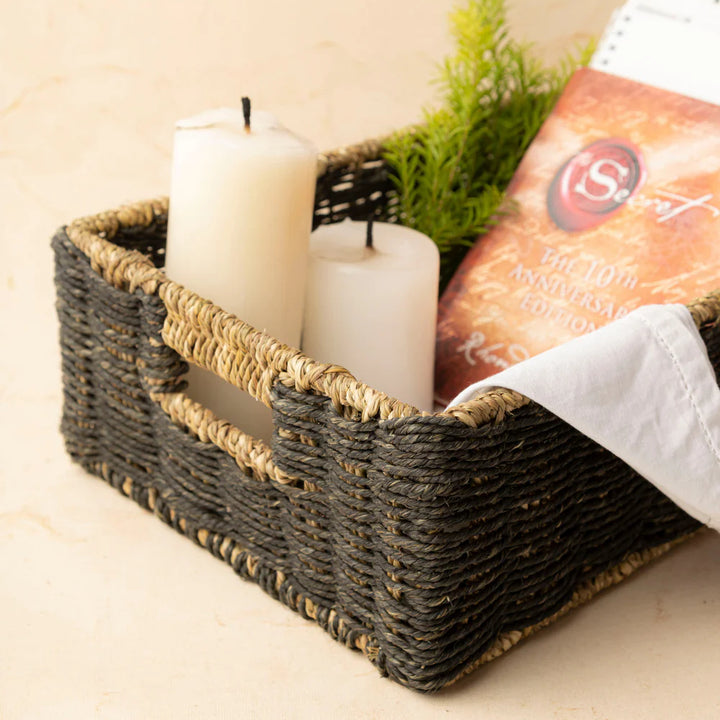 Towel Basket Black, Large