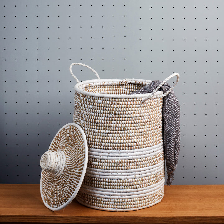 Laundry Basket in White
