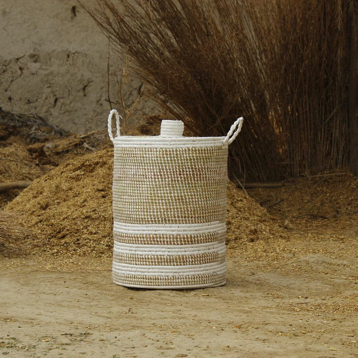 Laundry Basket in White