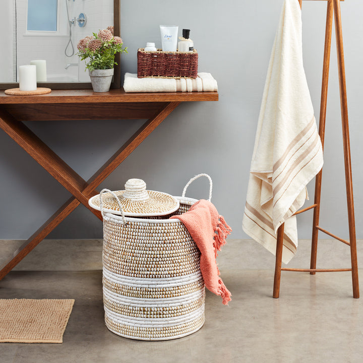 Laundry Basket in White