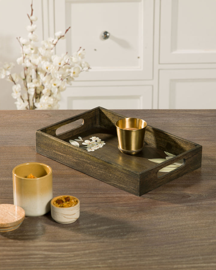 Frangipani Handpainted Large Serving Tray