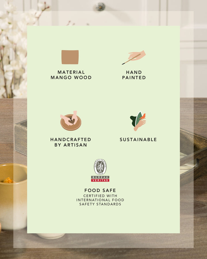 Frangipani Handpainted Large Serving Tray