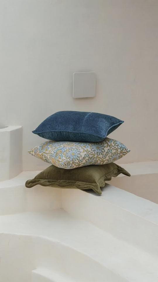 Bloom Blockprint Pillow Cover