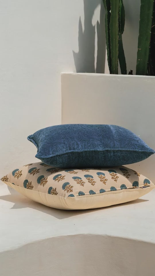 Buta Blockprint Pillow Cover