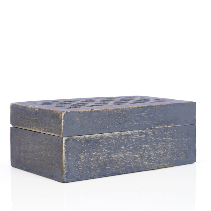 Trellis Wooden Handmade Boxes in Dove Grey (Medium)