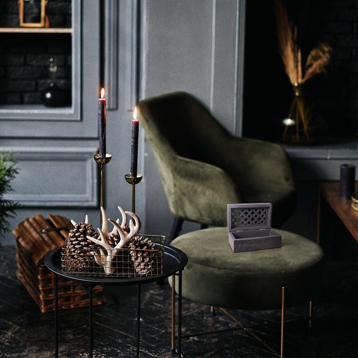 Trellis Wooden Handmade Boxes in Dove Grey (Medium)