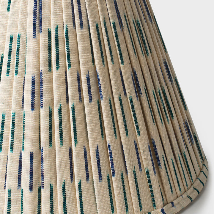 Ikat Blue Pleated Lampshade