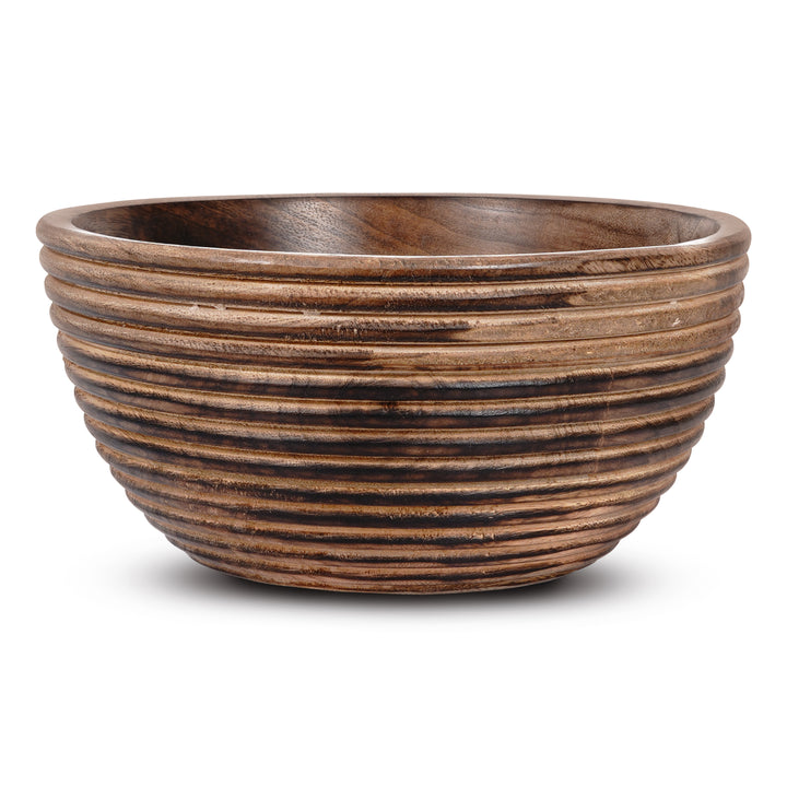 Darma Valley Mango Wood Bowl-Burnt Finish