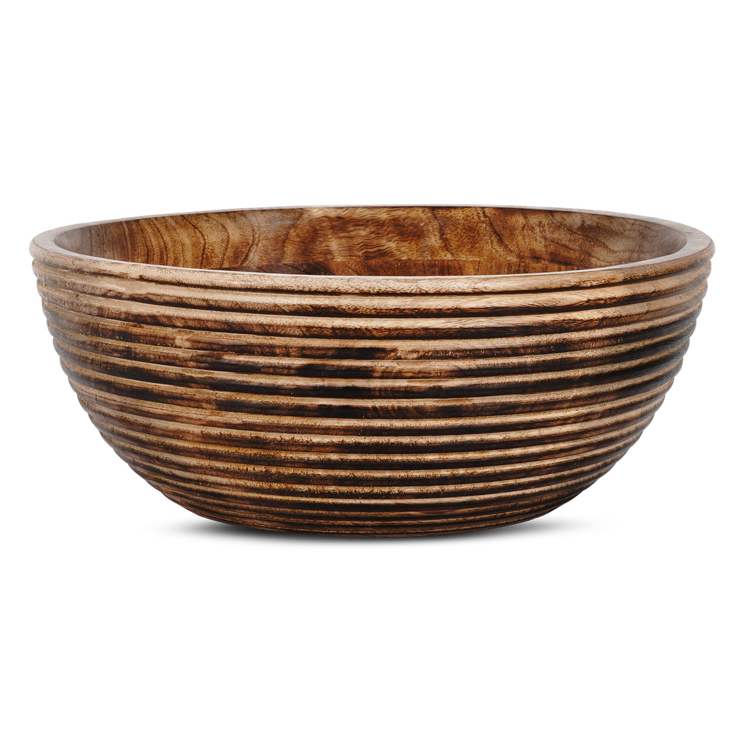 Darma Valley Mango Wood Bowl-Burnt Finish