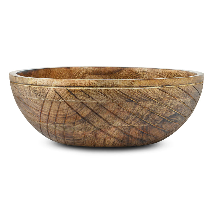 Jai Valley Mango Wood Bowl – Light Burnt Finish