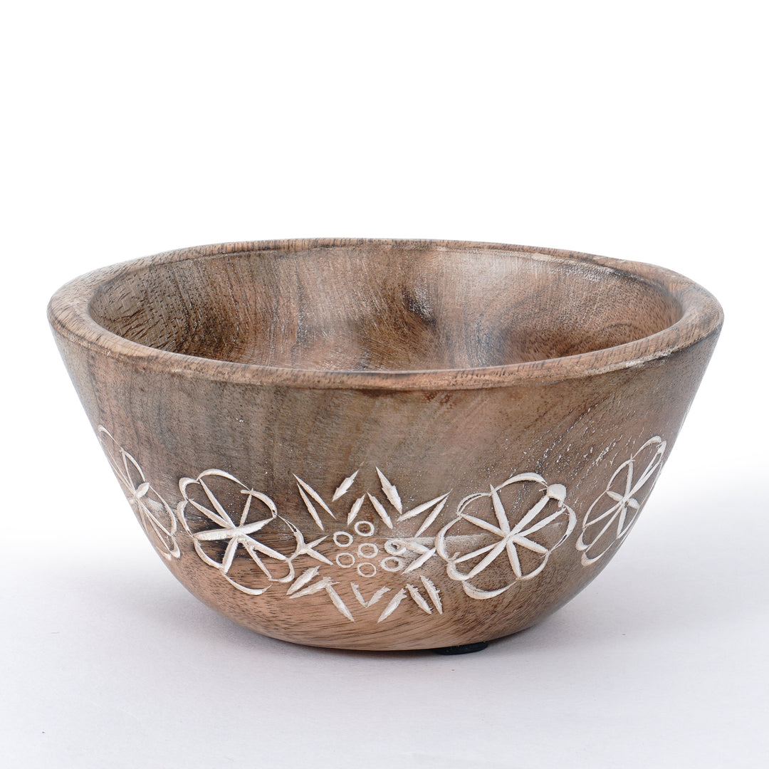 Suru Valley Mango Wood Bowl – Natural Brown