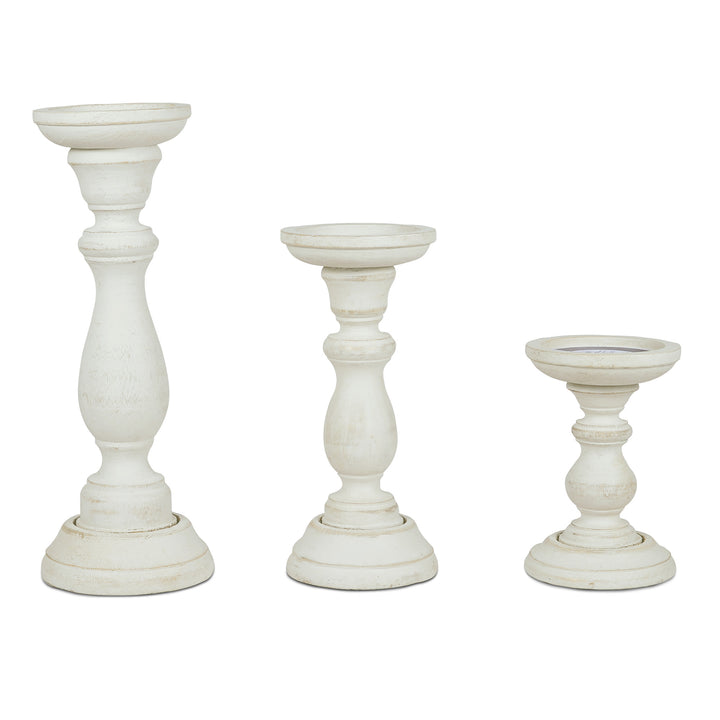 Tuli Pillar Candleholder Set - Grey