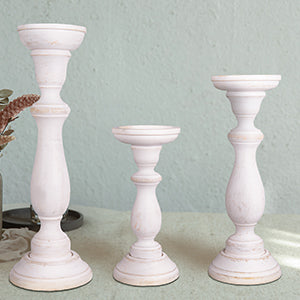 Tuli Shabby Chic Large Pillar Candleholder Set - Thumbnail 3