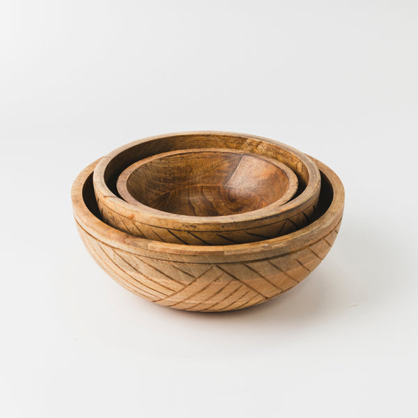 EarthLines Handcrafted Nested Bowls