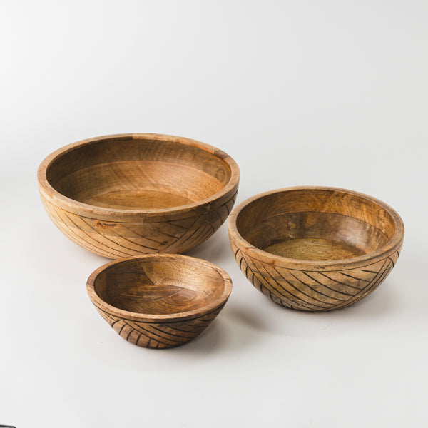 Mela Artisans Earthlines Mango Wood Bowl