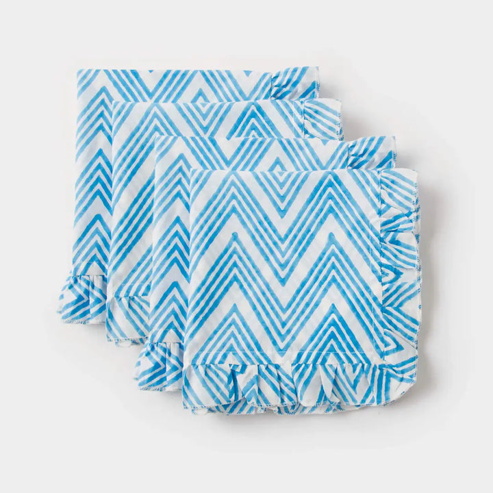 ZigZag Ruffled Napkin Set of 4