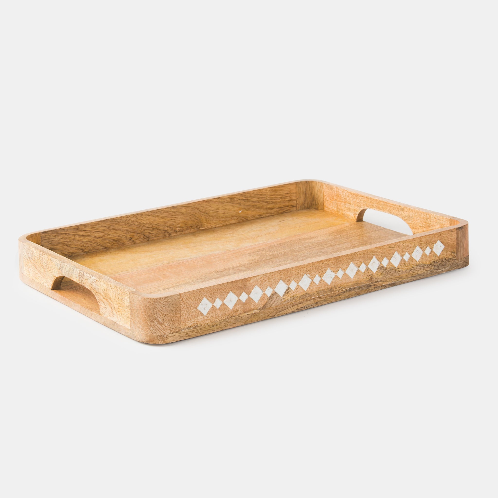 Artisan's Grace Carved Wooden Large Tray – Mela Artisans