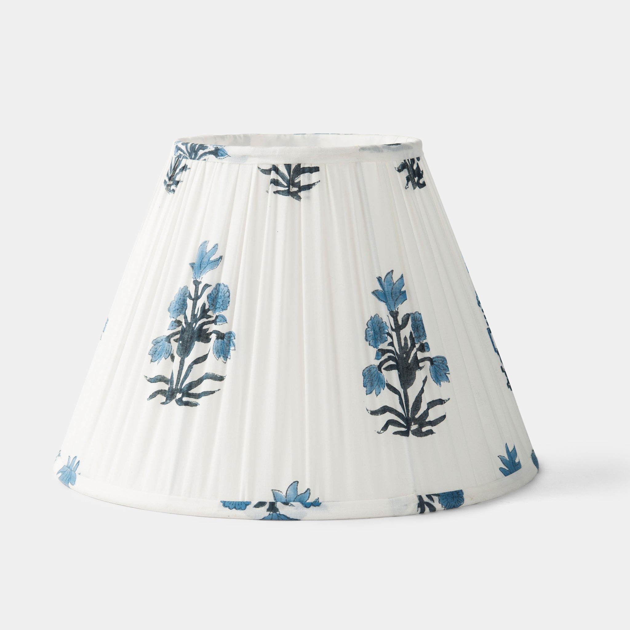 Azure Blossom Cotton Lampshade | Mela Artisans