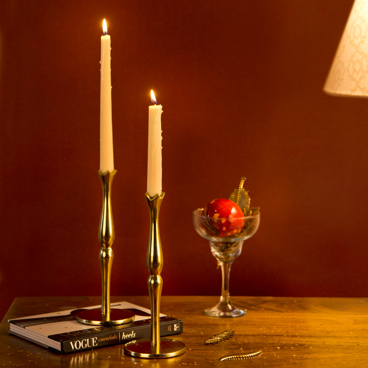 Holiday Accents Brass 6'' Candlesticks Set