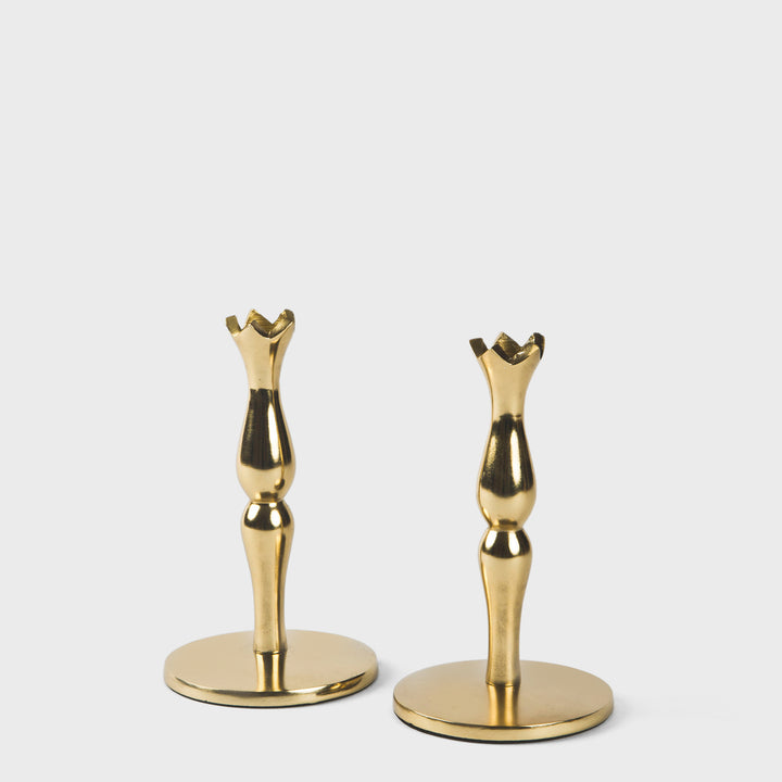 Holiday Accents Brass 6'' Candlesticks Set