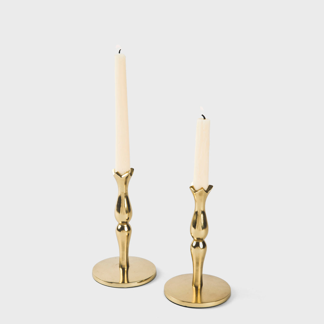 Holiday Accents Brass 6'' Candlesticks Set