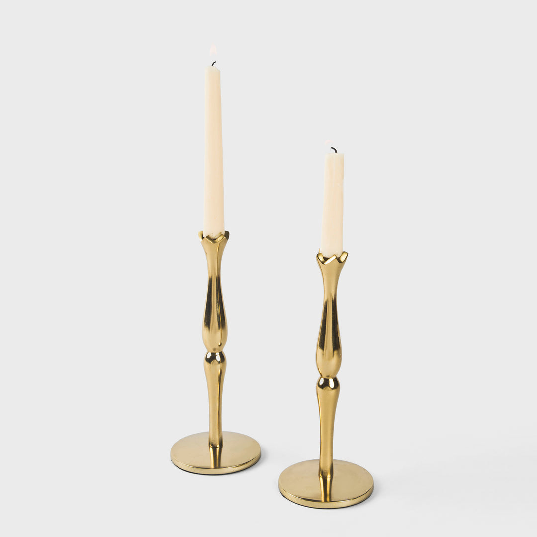 Holiday Accents Brass 9'' Candlesticks Set