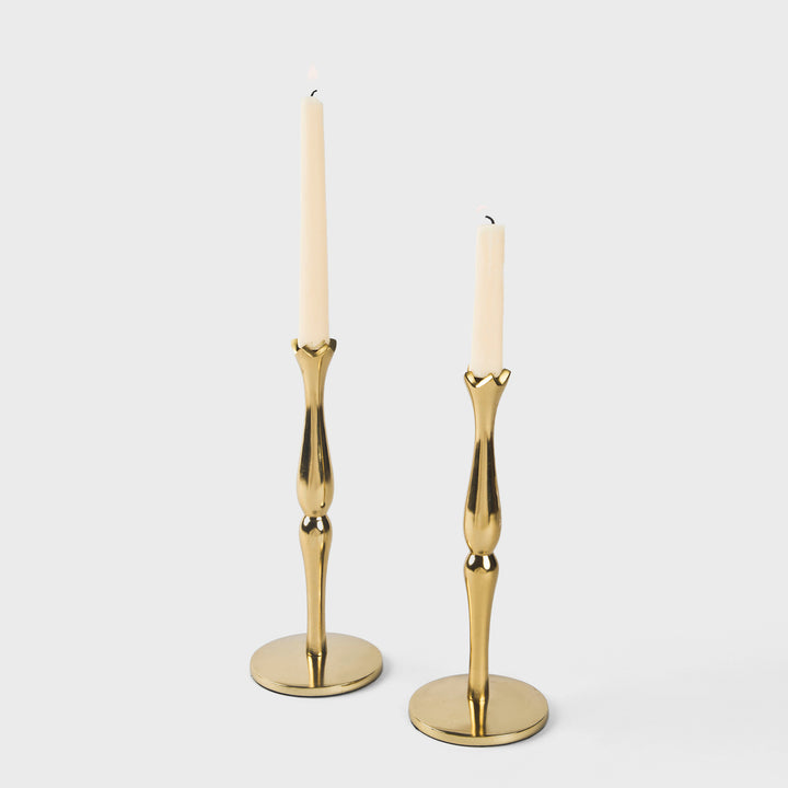 Holiday Accents Brass 9'' Candlesticks Set