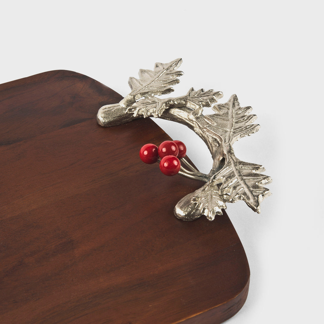 Silver Holly Platter