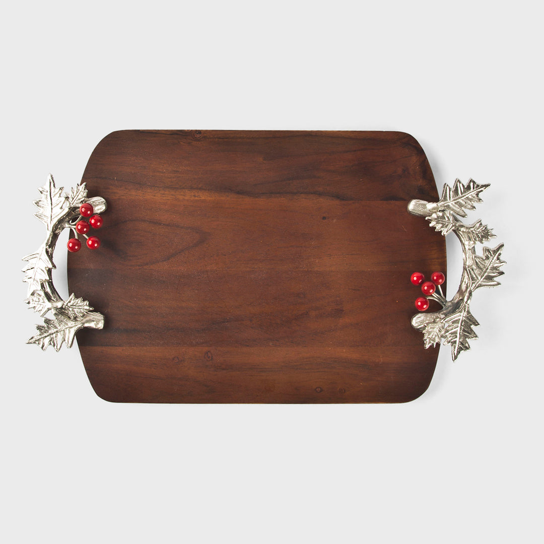 Silver Holly Platter