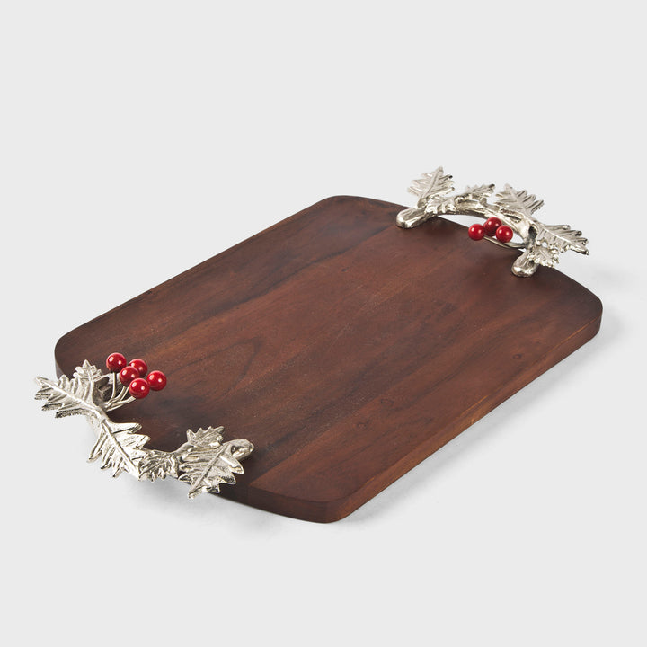 Silver Holly Platter